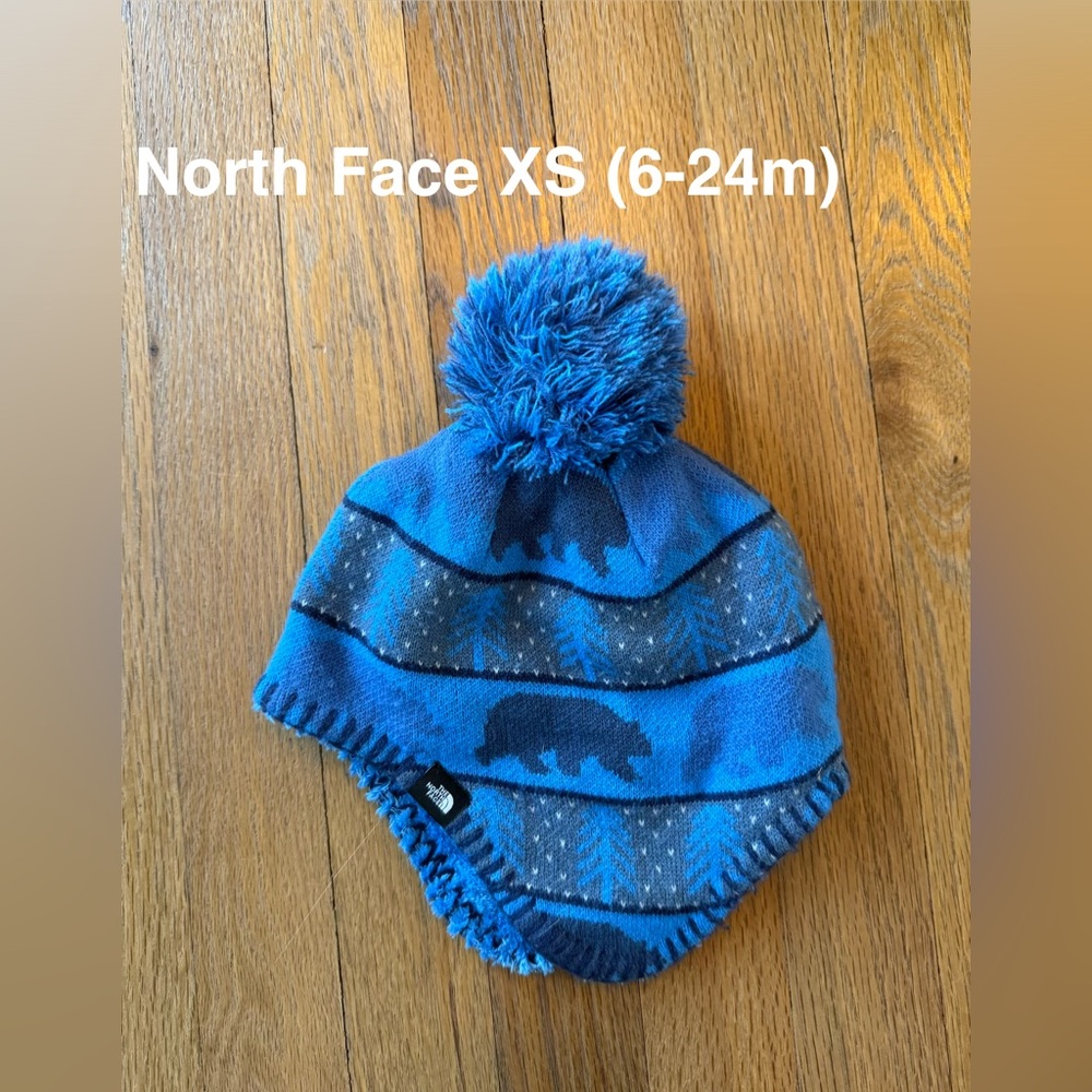 The North Face Toddler Blue Bear Pom-Pom Beanie, XS (6-24m)